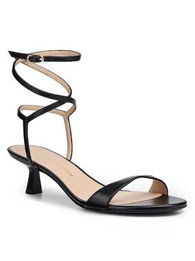 Stuart Weitzman Nudist Wrap 50 Sandals Black